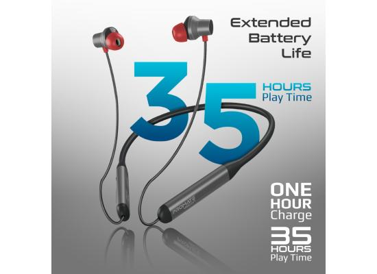 Promate Velcon Wireless Neckband Earphones Active Noise Cancelling with Anti-Slip Neckband